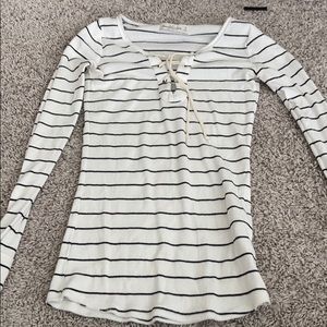 black and white strip abercrombie long sleeve
